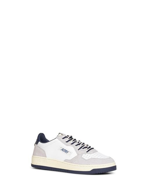 Autry White Leather And Vapor Suede Medalist Low Sneakers for men