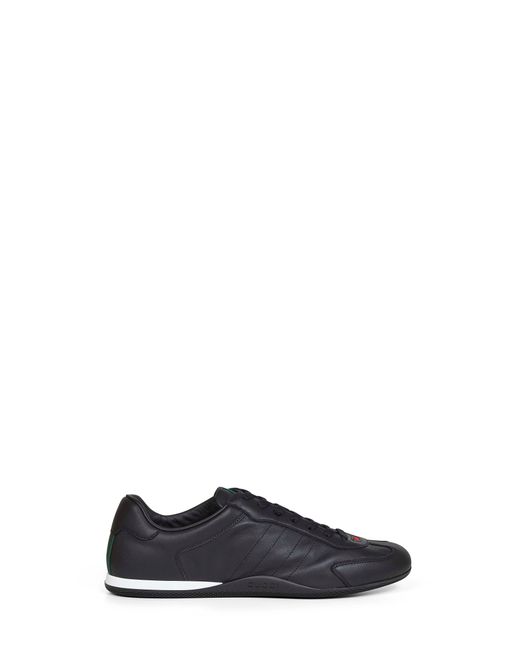Gucci Blue Smooth Leather Shift Sneakers for men