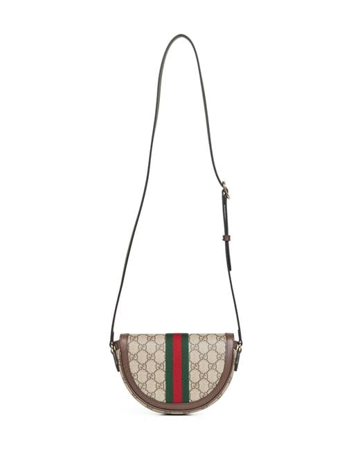 Gucci White And Dark Ophidia Small Shoulder Bag