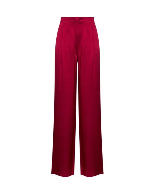 Max Mara Red Ruby Msealpaca Palazzo Trousers