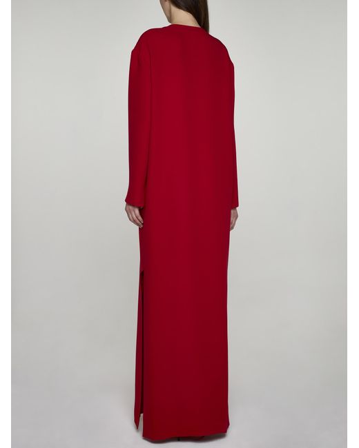 Valentino Red Long Silk Dress