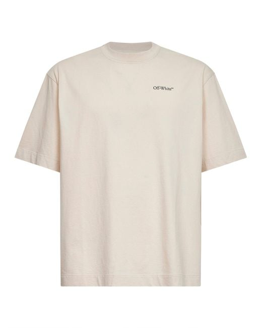 Off-White c/o Virgil Abloh White Off Pumice Stone Jersey Half Arrow Skate T-Shirt<Br for men