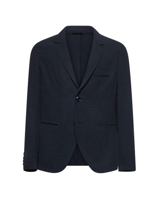 Giacca Monopetto di Giorgio Armani in Blue da Uomo
