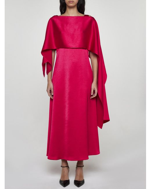 Weekend by Maxmara Red Gambero Satin Top + Long Dress