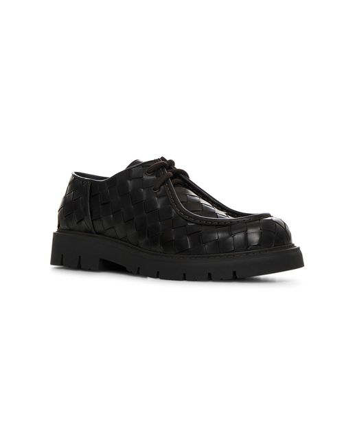 Bottega Veneta Black Haddock Lace Up Shoes for men