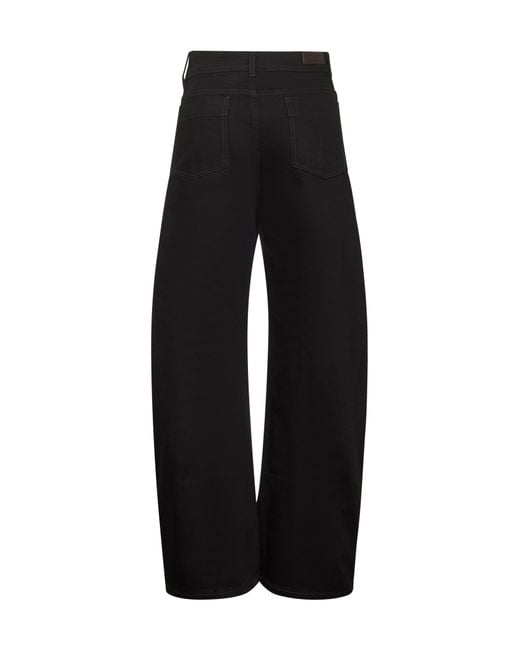 Lemaire Black Denim High Waisted Curved Jeans