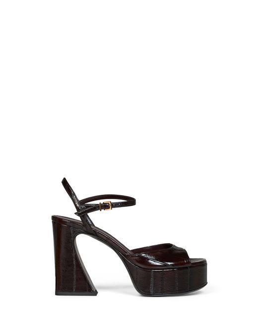 Fendi White Hagfish Leather Arco Platform Sandals