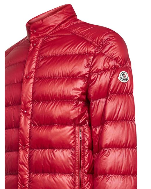 Moncler Red Selves Short Down Jacket for men