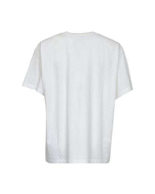 MM6 by Maison Margiela White Jersey Numeric Signature T-Shirt for men