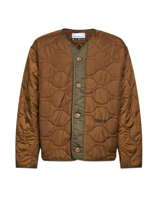 Quilted Jacket Oamc Combat Liner Oamc Peacemaker Men's Brown