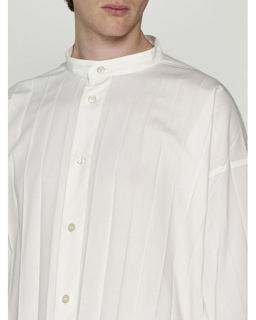 Homme Plissé Issey Miyake White Edge Pleated Shirt for men