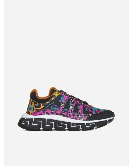 Versace Trigreca Multicolor Leopard Print Sneakers for men