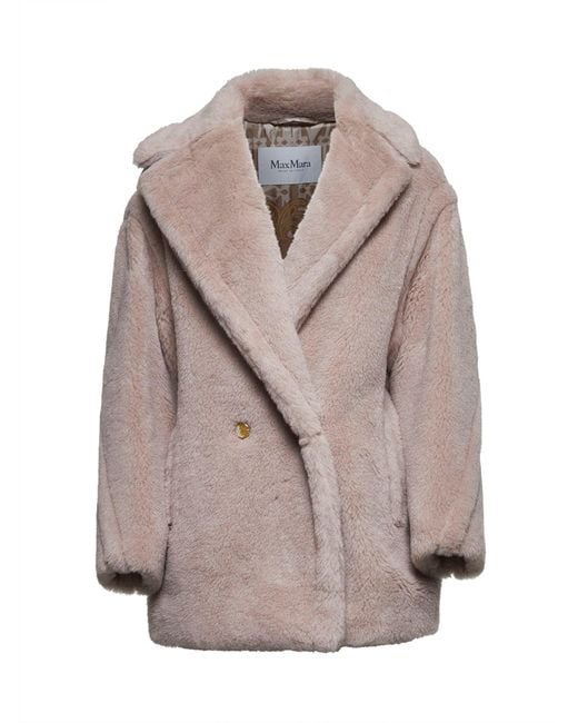 Max Mara Gray Short Teddy Bear Icon Coat