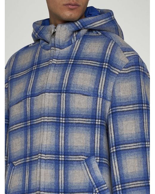 Isabel Marant Blue Kurt Check Wool-blend Jacket for men