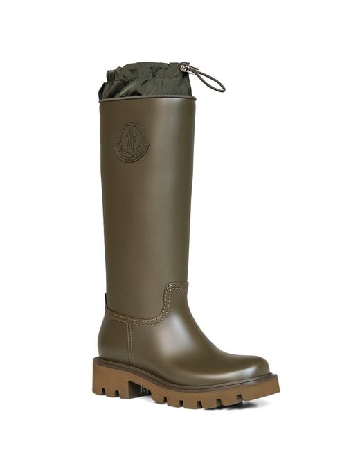 Moncler Green Kickstream High Rain Boots