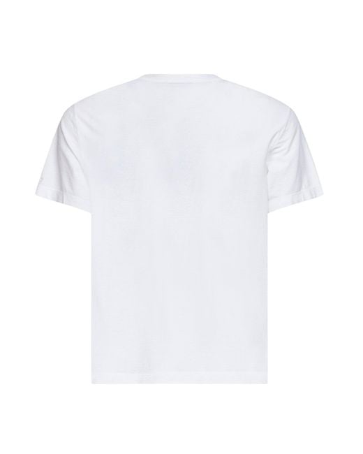 Mc2 Saint Barth White Fresh Cotton Crepe Orson T-Shirt With Embroidery for men