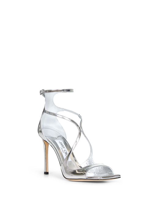 Jimmy Choo White Azia 95 Sandals