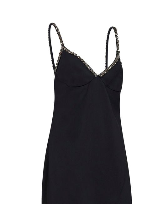Stella McCartney Black Stretch Viscose Embellished Evening Dress