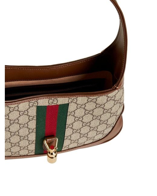 Gucci Brown Jackie 1961 Fabric Small Bag