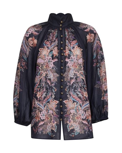 Blusa Rhiannon di Zimmermann in Blue