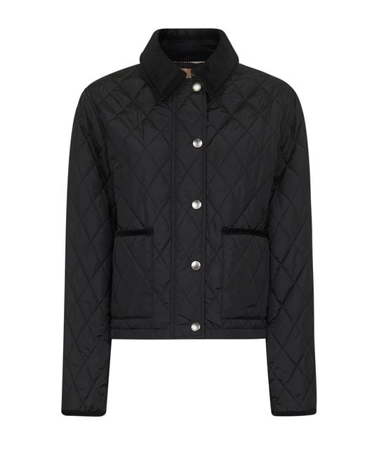 Burberry Black Quilted Nylon Cropped Jacket