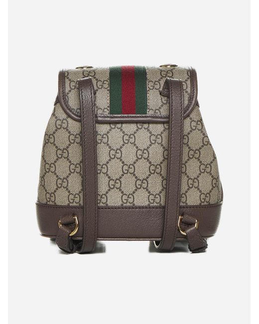 Gucci Gray Ophidia GG Fabric Mini Backpack