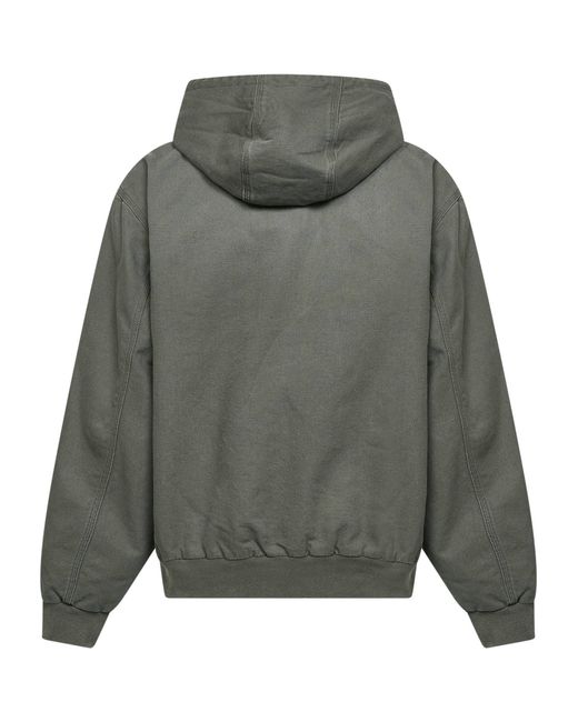 Carhartt Gray Leaf Og Active Hooded Jacket for men