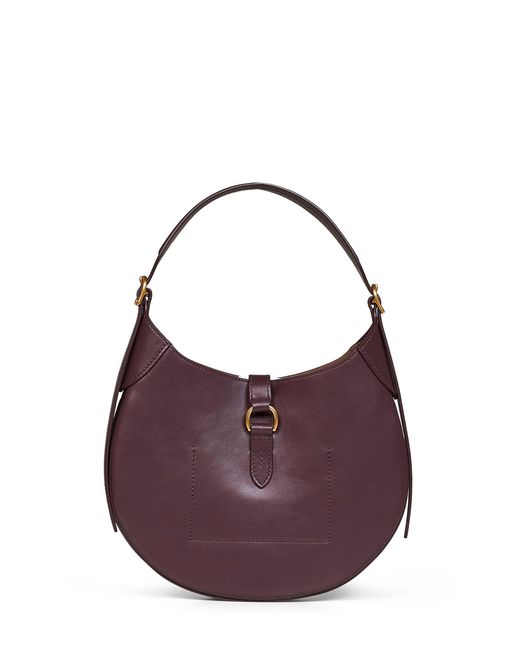 Polo Ralph Lauren Purple Midnight Merlot Polo Id Small Shoulder Bag