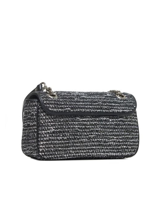 Gucci Gray Gg Marmont Small Shoulder Bag