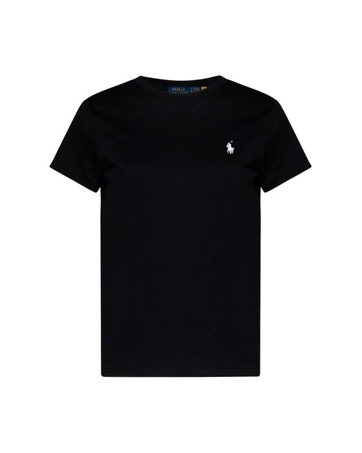Polo Ralph Lauren Black Cotton T-Shirt With Logo