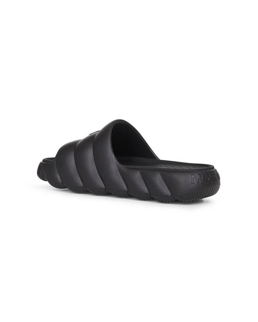 Slide Lilo Trapuntate di Moncler in Black