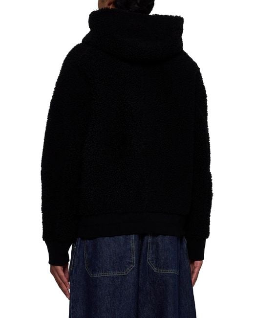 Salvatore Santoro Black Shearling And Leather Reversible Jacket for men