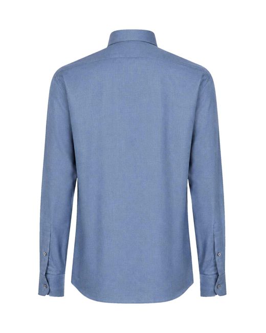 Zegna Blue Cashco Shirt for men