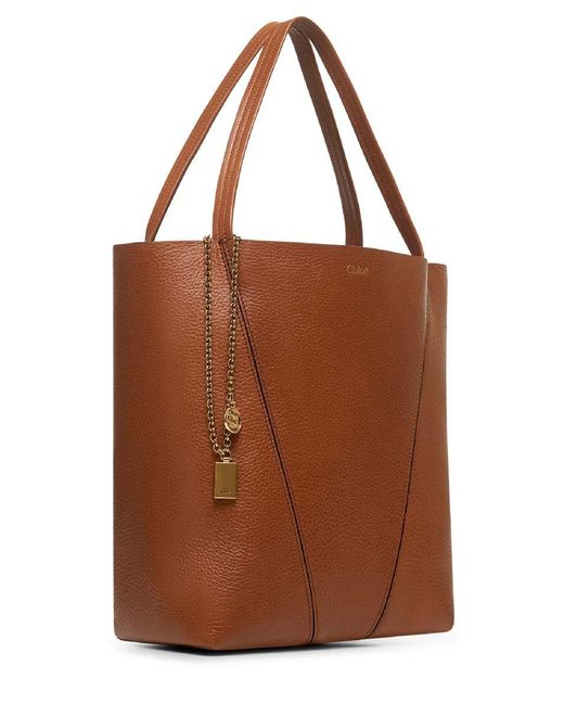 Chloé Brown Tote Bag Spin Clay