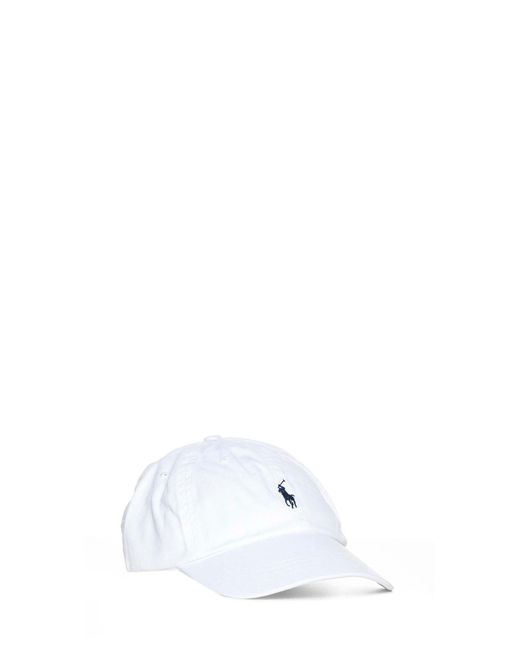 Polo Ralph Lauren White Chino Baseball Cap for men
