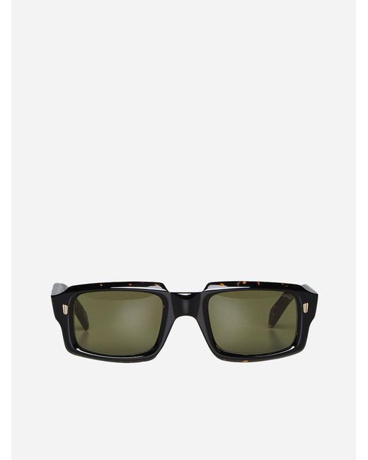 Cutler & Gross Green Rectangle Sunglasses for men