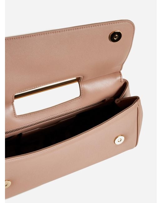Dolce & Gabbana Pink Sicily Leather Medium Clutch Bag