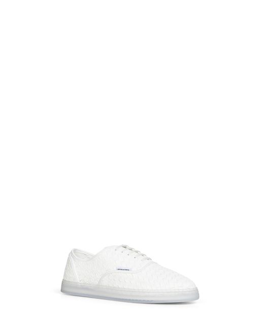 Bottega Veneta White Intrecciato Nappa Leather Serena Sneakers