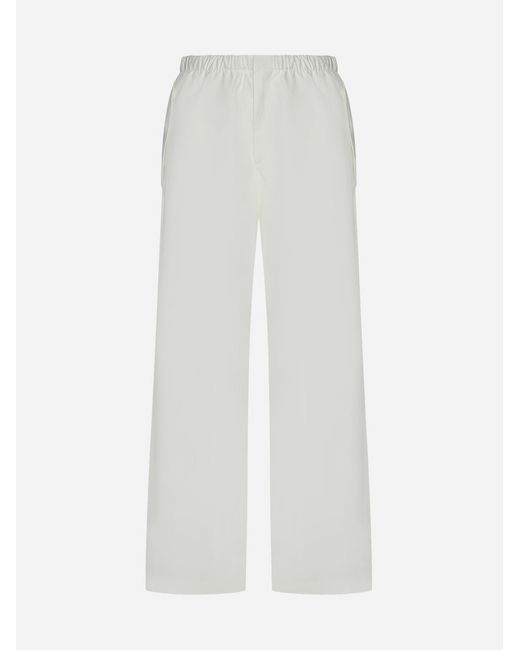 Jil Sander White Loose-fit Cotton Trousers for men