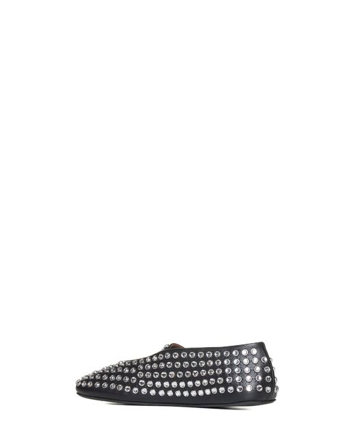 Alaïa White Ballerinas With Rhinestones By