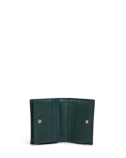 Gucci Green Gg Marmont Card Case Wallet