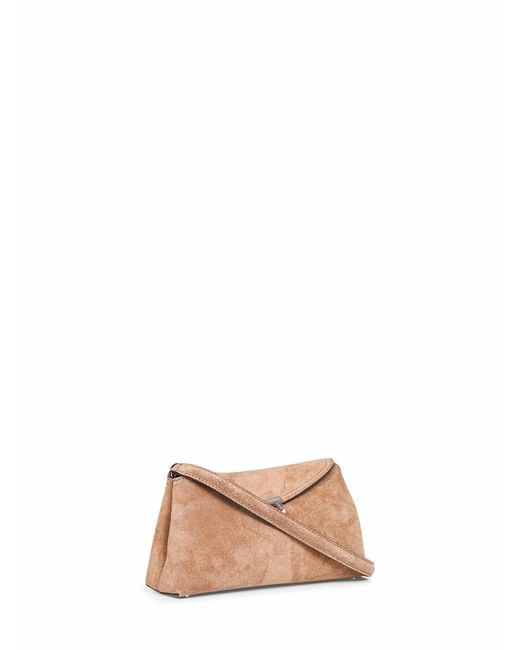 Totême  Natural Tobacco T-Lock Clutch Bag