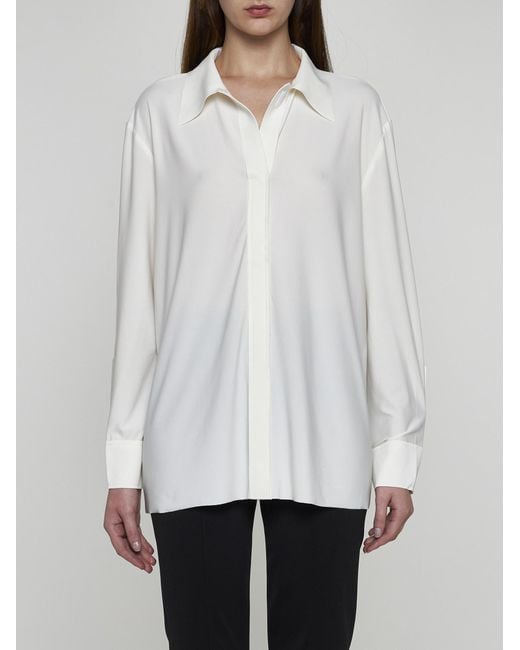 Norma Kamali White Boyfriend-Fit Shirt