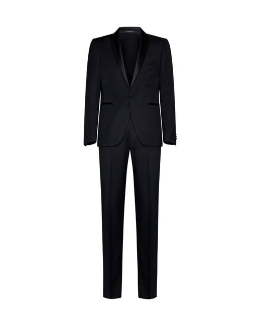 Tagliatore Black Wool Tuxedo for men
