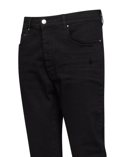 Amiri Black Stretch Cotton Denim Stack Skinny-Fit Jeans for men
