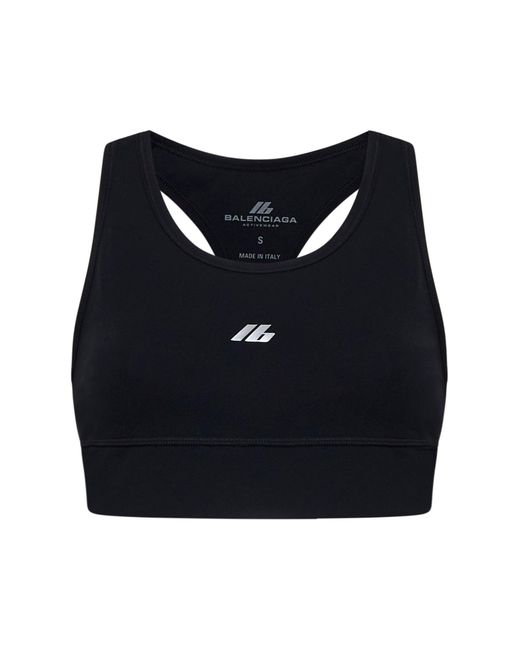 Top Sportivo Con Logo di Balenciaga in Black