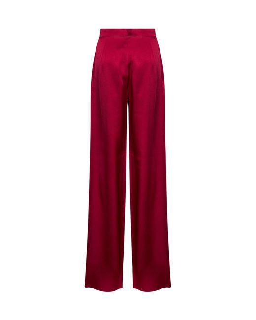 Max Mara Red Ruby Msealpaca Palazzo Trousers