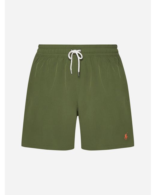 Shorts da mare con logo da Uomo di Polo Ralph Lauren in Verde | Lyst