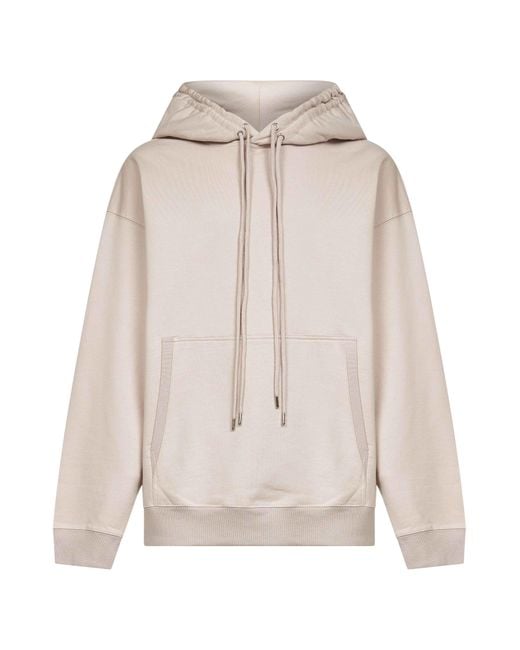 Dries Van Noten Natural Cotton Loose-Fit Hoodie for men