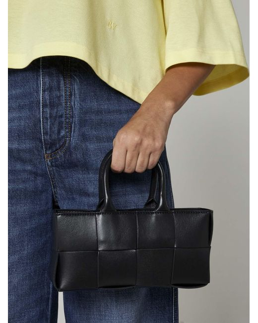 Bottega Veneta Black East-west Arco Tote Mini Nappa Leather Bag